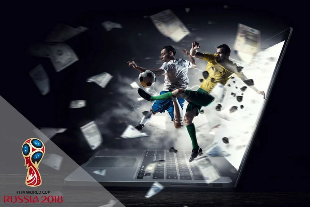 Pertandingan olahraga dengan tampilan skor dan event